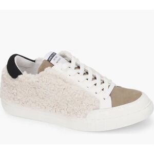 Kenneth Cole Fashion Sneakers Womens 5.5 Faux Shearling Low Top Lace Up Shoes